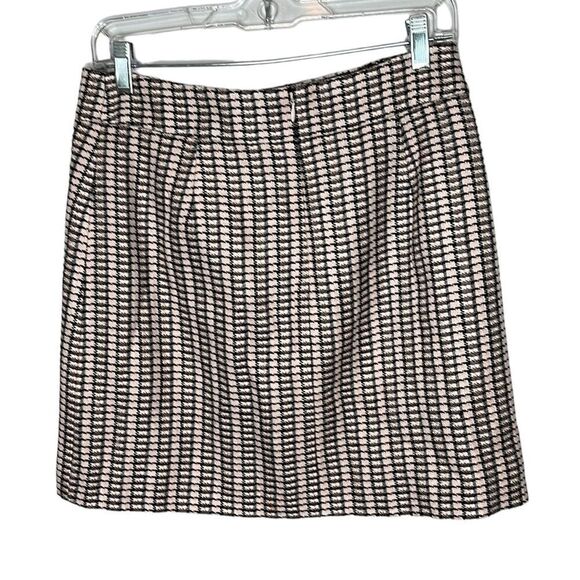 J.Crew Factory Career Mini Faux Wrap Tweed Black/Blush Pink Lined Skirt. Size 6. - Picture 4 of 8